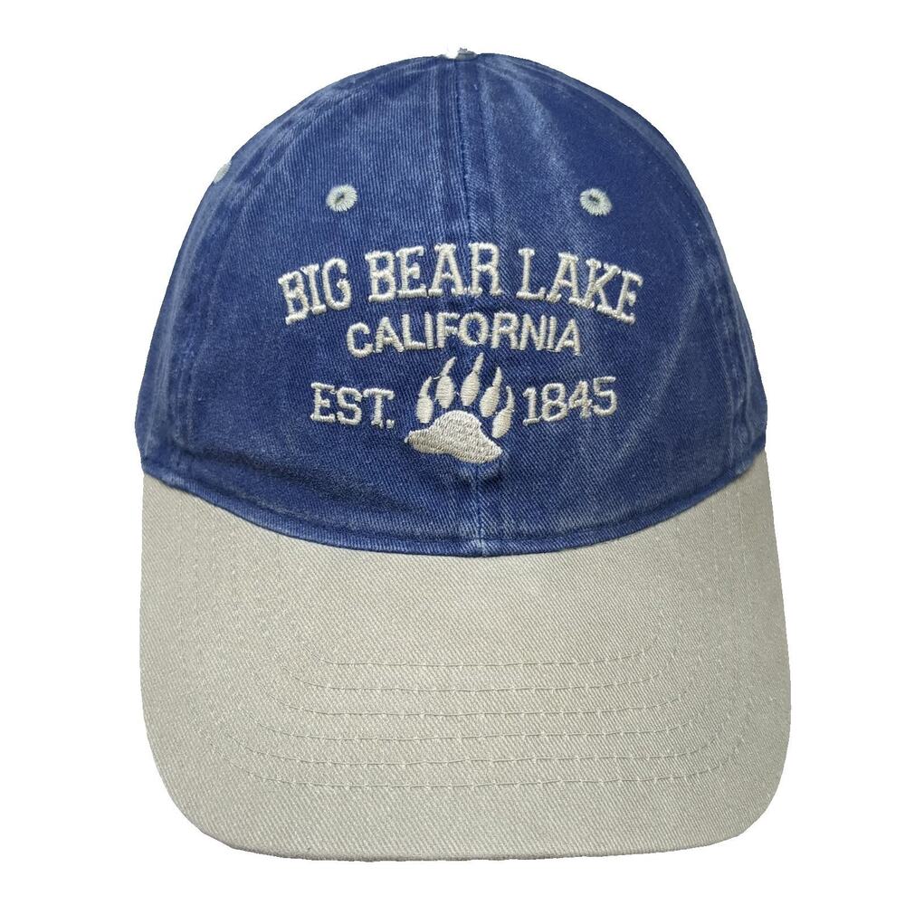 ESY Big Bear Lake California Blue Baseball Cap One Size Bear Paw Strapback Hat